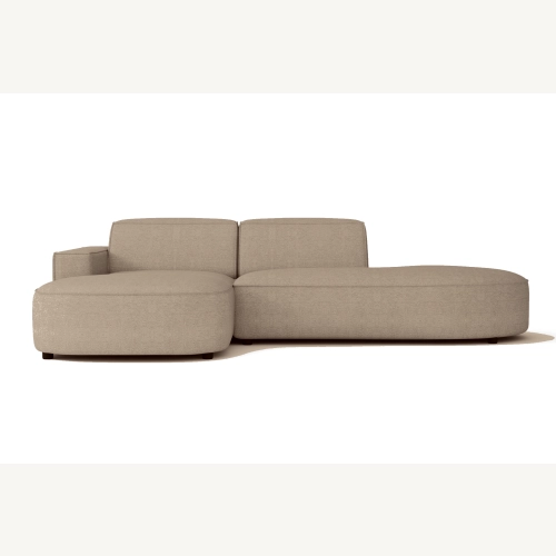 Olio Autentico Sofa narożna w kształcie litery L Tkanina Raven 30